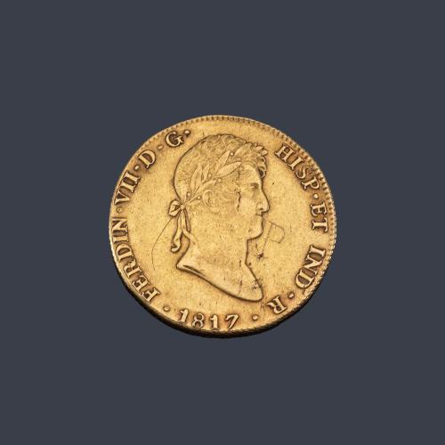  Fernando VII 8 escudos Mejico 1817 JP