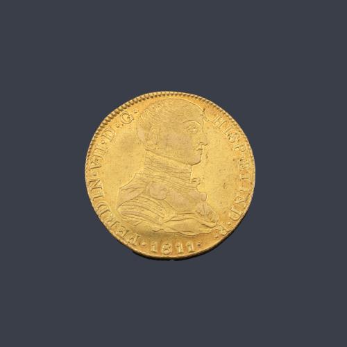  Fernando VII, 8 escudos Lima 1811 JP