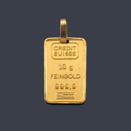  Lingote para colgar de 10 grs. en oro de 24 K.