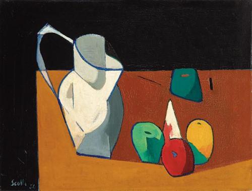  ERNESTO SCOTTI - Naturaleza muerta con jarra