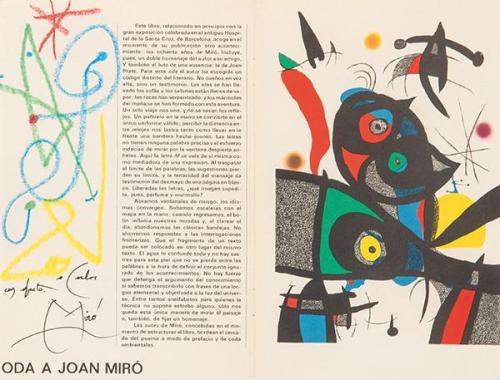  JOAN MIRÓ - Oda a Joan Miró