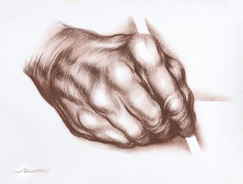  JOSÉ DIAZ AZORÍN - Estudio de mano que dibuja