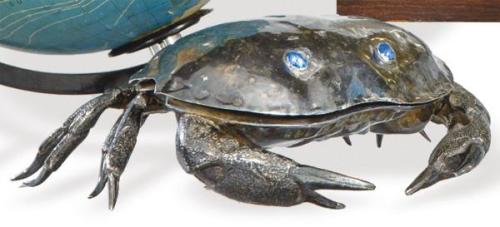  Caviarera en forma de cangrejo de Almadén, España h. 1970.