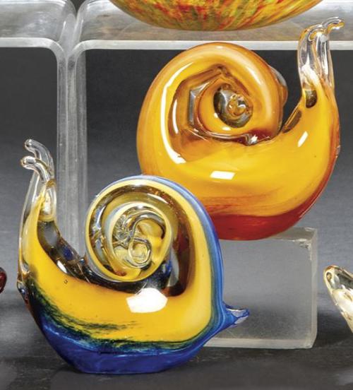  Dos caracoles cristal Murano
