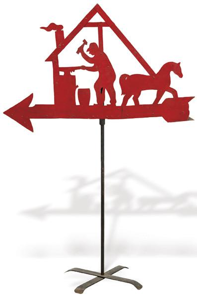  Veleta de hierro pintado "Herrero"