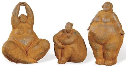  "Tres Desnudos Femeninos" en hierro colado para jardín.