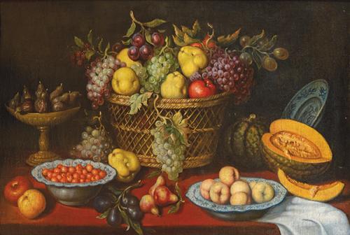 ESCUELA FLAMENCA S. XVIII-XIX - Bodegón de frutas