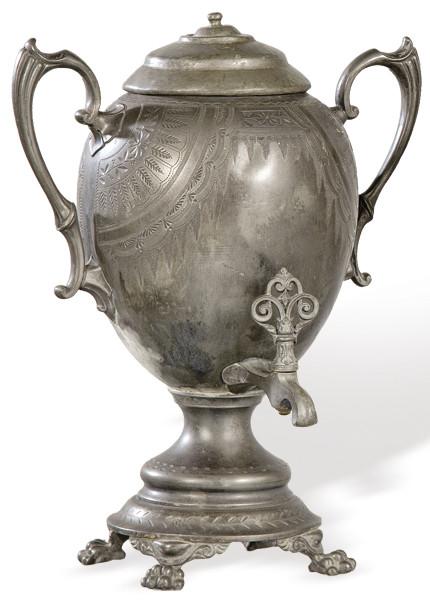 Samovar de estaño de Britannia Philip Ashberry & sons Sheffield h. 1860.