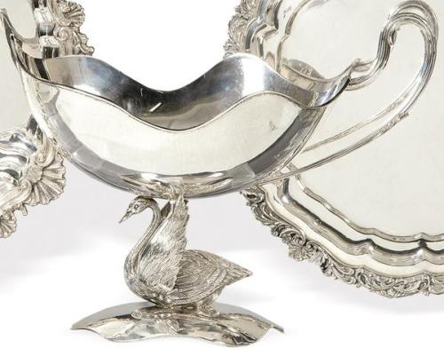  Centro de mesa de plata española punzonada 1ª Ley de Pasgorcy.