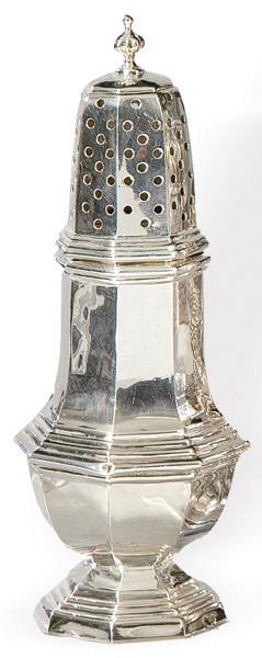  Azucarero de plata española punzonada 1ª Ley de Montejo.