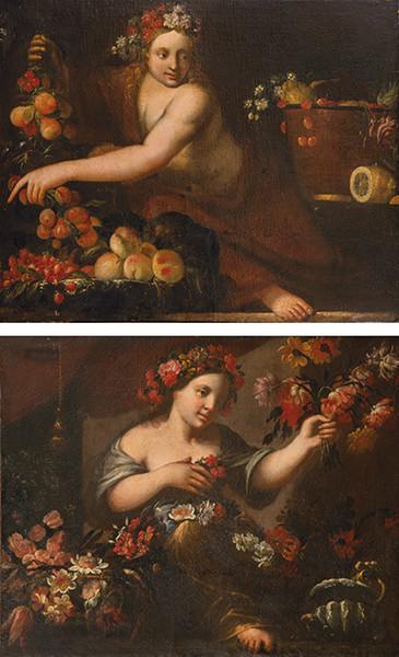 SEGUIDOR DE TOMMASO SALINI - Pareja de alegorías