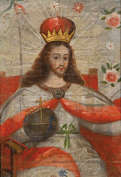 ESCUELA CUZQUEÑA S. XVIII - Cristo salvador