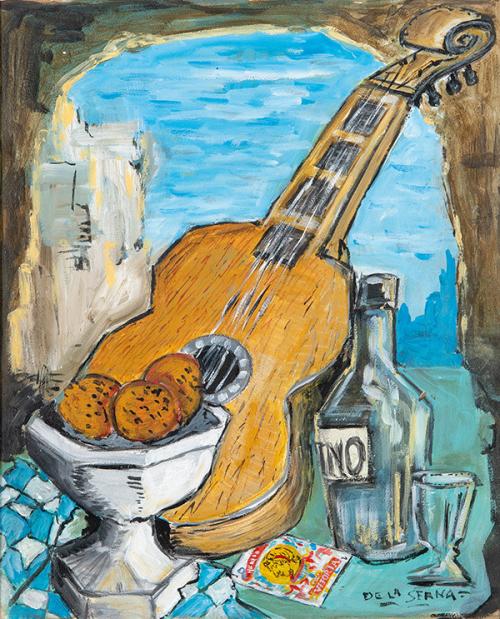 ISMAEL DE LA SERNA - Naturaleza muerta con guitarra