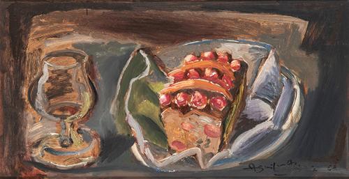 FEDERICO AGUILAR ALCUAZ - Bodegón de melocotones