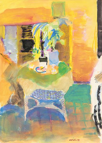 ROBERTO ORTUÑO - Bodegón en interior