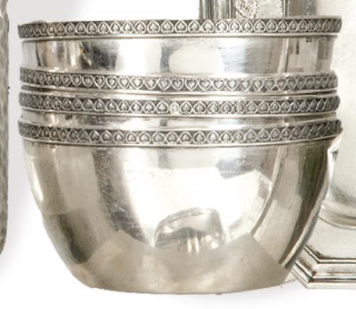  Cinco cuencos de plata española punzonada de Espuñes Madrid Villa y Corte 1911