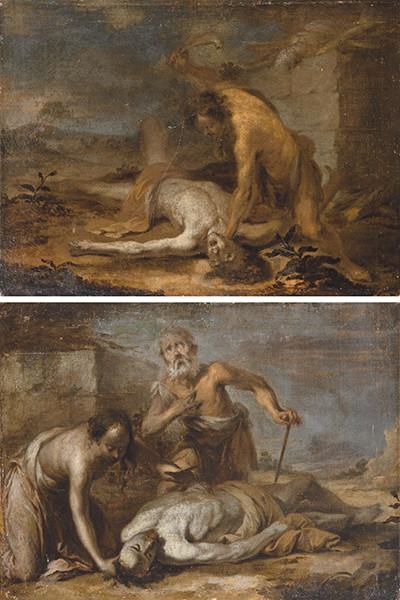 CORNELIS SCHUT - Caín matando a Abel. c. 1650Llanto por la muerte de Abel
