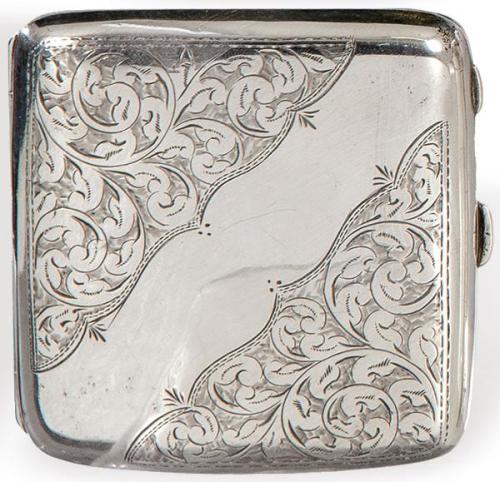  Pitillera de plata inglesa