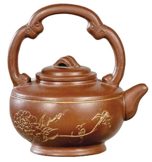  Tetera (zisha) de cerámica Yixing (buccaro) S. XX.