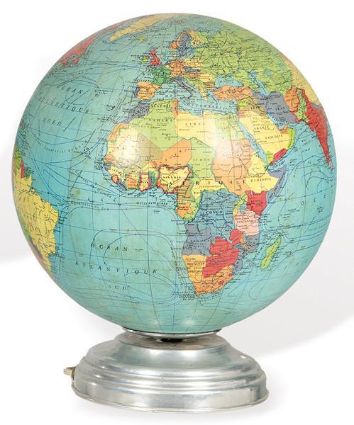  Globo terráqueo para el mercado francés Cartes Taride editado por Philips Challenge Globes, Londres 1968.