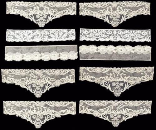  Conjunto de tiras bordadas en encaje de Cáceres para juegos de cama