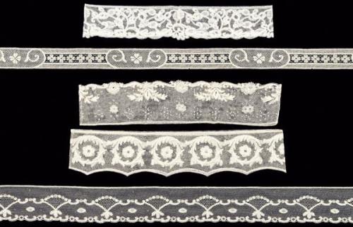  Cinco grupos de encaje para juegos de cama ( embozo y almohada)