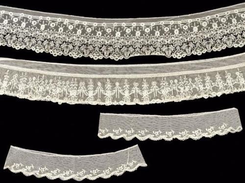  Varias piezas de encaje frances para juegos de cama (embozo y almohadas)