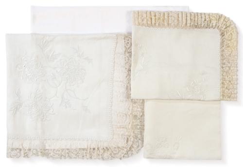  Juego de cama en hilo con encajes e iniciales bordadas YE  con bajera, encimera, para cama de 10 cms