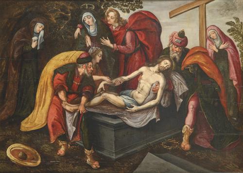ESCUELA FLAMENCA S. XVII - Cristo es trasladado al sepulcro