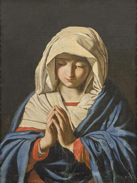 TALLER DE GIOVANNI BATTISTA SALVI IL SASSOFERRATO S. XVIII - Virgen en oración