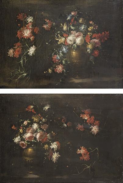 MARGARITA CAFFI - Pareja de bodegones con flores