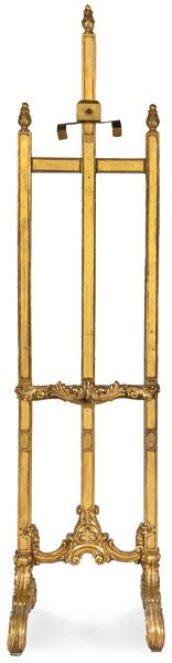 Caballete en madera dorada de estilo Luis XVI. 