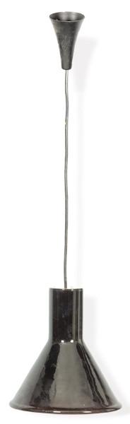  Lámpara de techo en suspesión tipo industrial esmaltada en negro