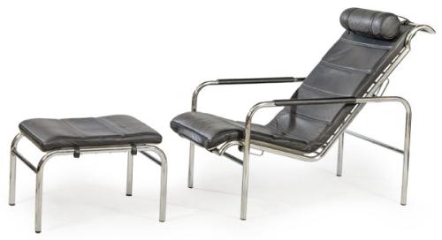  Gabriele Mucchi (Turín, 1899-2002) para Zanotta 1935920 Genni Chaise Longue 920 Genni Chaise Longue con reposapies