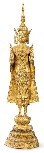  "Buda" en hierro dorado, Siam (actual Tailandia) S. XIX.