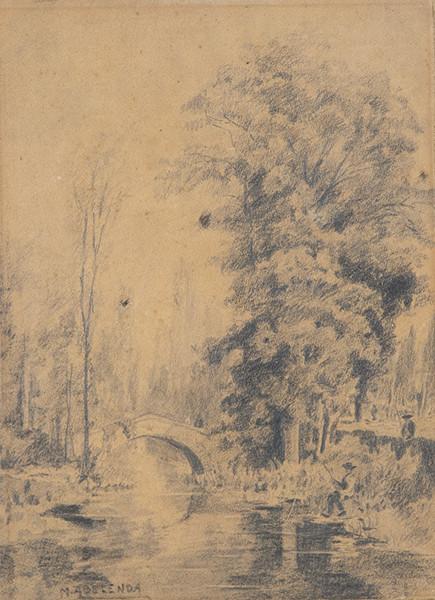 MANUEL ABELENDA - Pescadores junto al puente