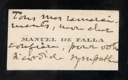  MANUEL DE FALLA - Agradecimientos