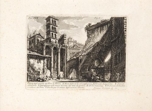 GIOVANNI BATTISTA PIRANESI - Veduta degli avanzi del Foro di Nerva.