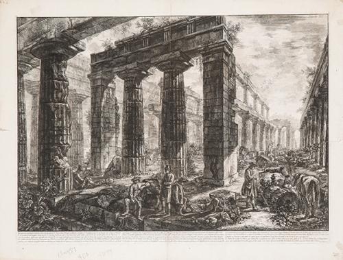 FRANCESCO PIRANESI - Uve interievre du Temple de Neptune