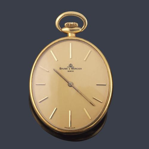 BAUME & MERCIER, reloj de colgar con caja en oro amarillo de 18 K.