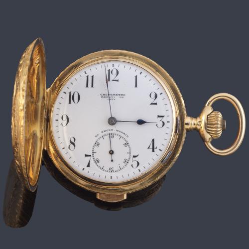  FIX WATCH Cº "EL TRUST", reloj saboneta repetición a minutos con caja en oro amarillo de 18 K.