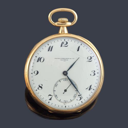 PATEK PHILIPPE caja nº 403624, movimiento nº 179675, reloj lepin con caja en oro amarillo de 18 K.