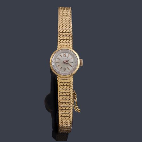 LONGINES de señora con caja y brazalete en oro rosa de 18 K.