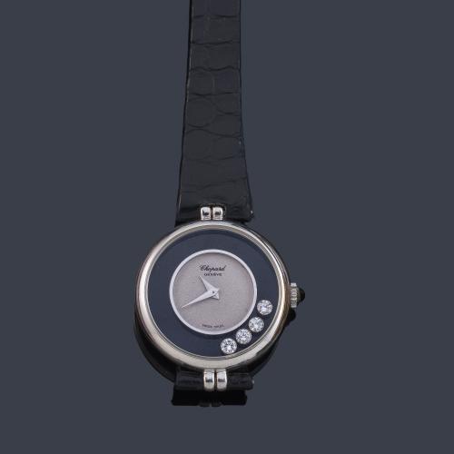 CHOPARD Happy Diamonds ref. G 3645 de señora con caja en oro blanco de 18 K.