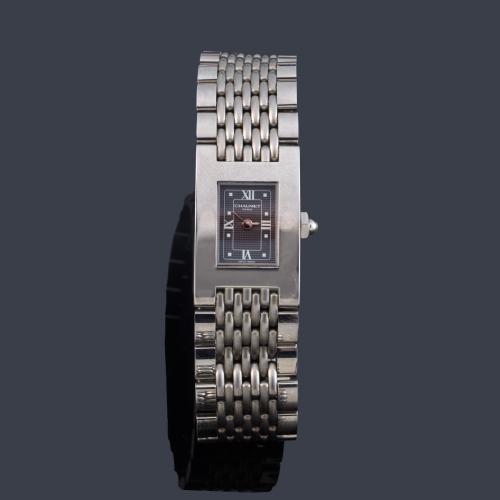  CHAUMET de señora con caja y brazalete en acero.