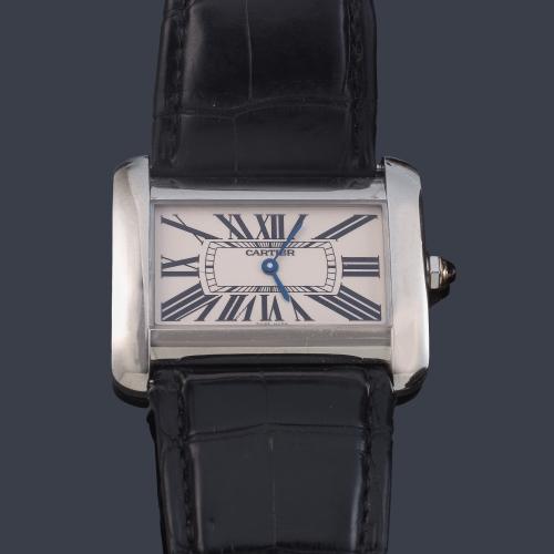 CARTIER Divan  ref. 2600 de señora con caja en acero.