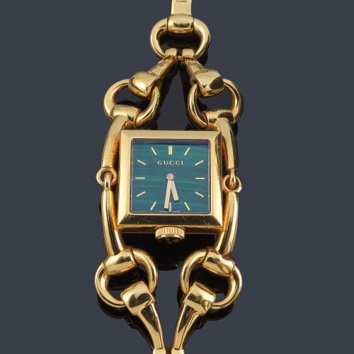  GUCCI Signoria ref. 116.3 de señora con caja y brazalete en oro amarillo de 18 K. Con estuche.
