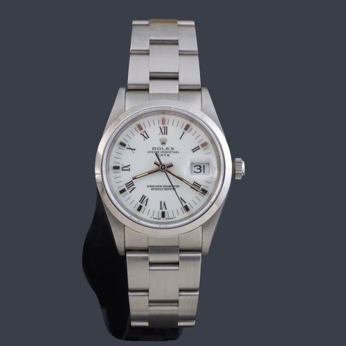 ROLEX Oyster Perpetual  Date Superlative Chronometer Officially Certified de caballero  ref. 15200 con caja y brazalete en acero. Con estuche y documentacón.