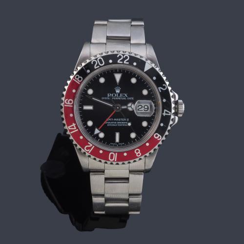  ROLEX mod. Oyster Perpetual "GMT Master" Superlative Chronometer Officially Certified. Ref. 16710. Reloj para caballero con caja y brazalete en acero.