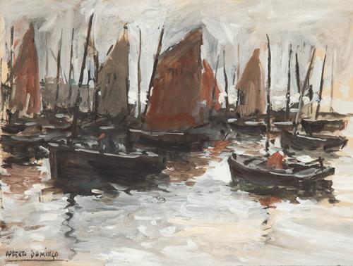 ROBERTO DOMINGO - Barcas de pesca en el puerto Concarneau (Francia)